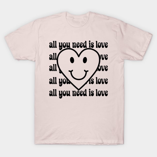 All you need is Love T-Shirt by Blended Designs